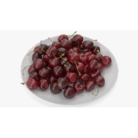 Cherries on a Plate 3D